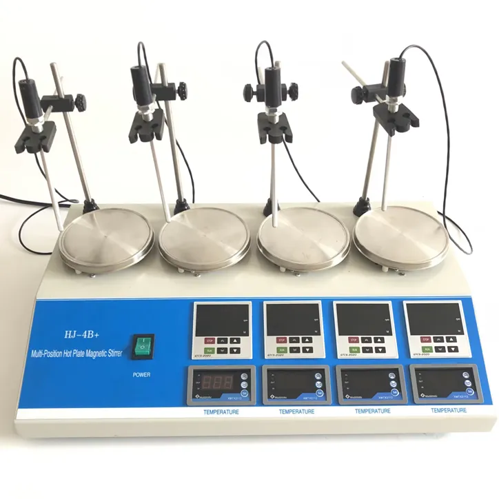 ہاٹ پلیٹ کے ساتھ ملٹی پوزیشن میگنیٹک اسٹرر
